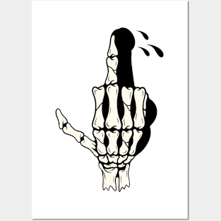 Fuck middle finger Posters and Art